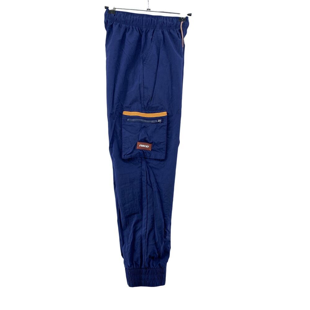 Vintage Nike Youth Cargo Track Pants Navy Orange Y2K Joggers Boys XL - Picture 4 of 13